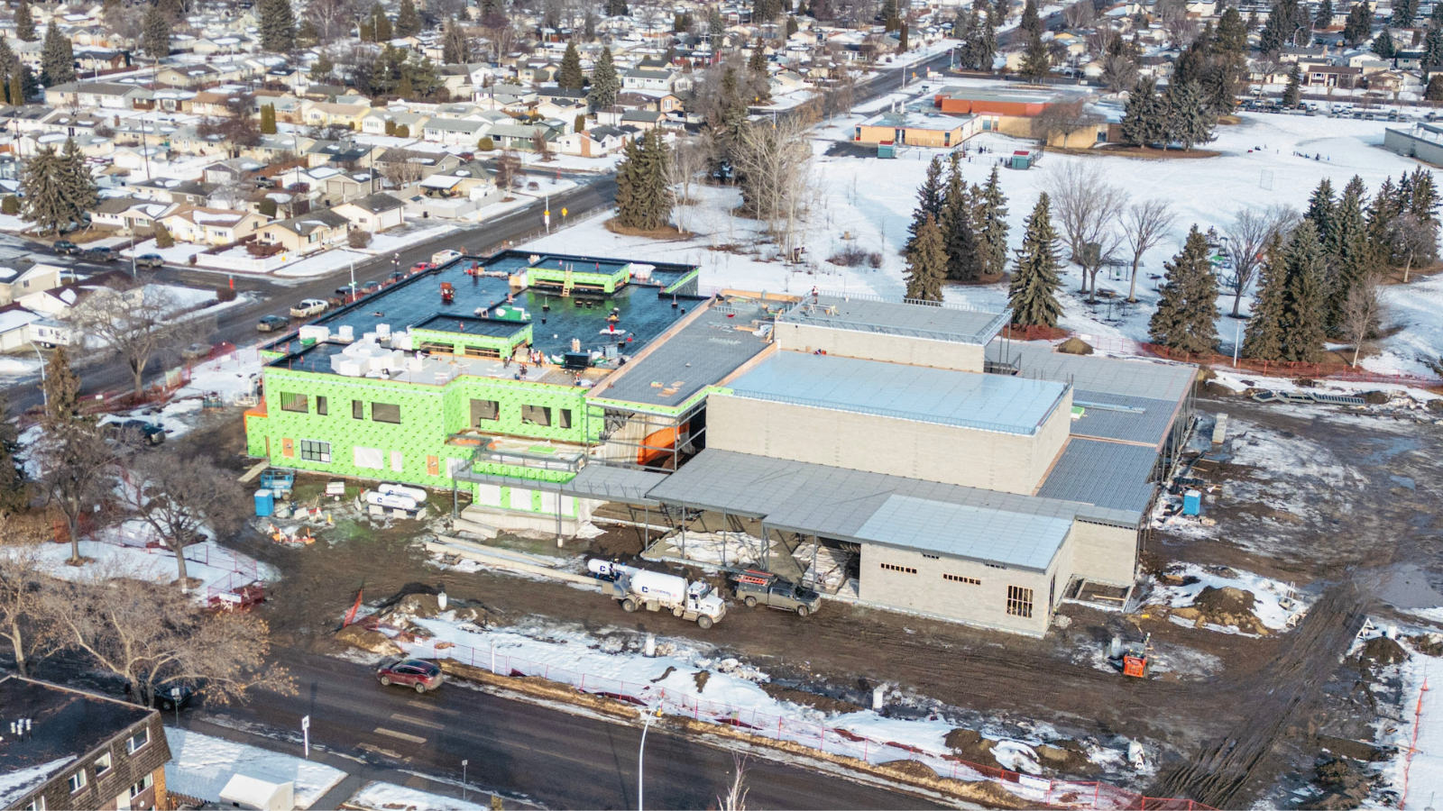 St. Nicholas Catholic School under construction in Winter 2026